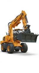 Orange construction vehicle