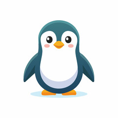 Obraz premium Cute Cartoon Penguin Illustration Isolated on White Background for Creative Projects