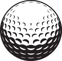 Golf ball setup on a white background 