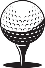 Golf ball setup on a white background 