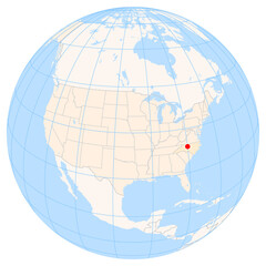 Location Map of High Point (North Carolina) in the United States