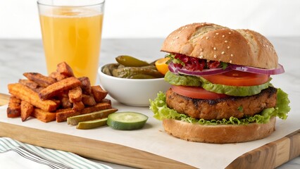 veggie-burger-combo-with-sweet-potato-fries-and-fr