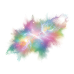 Fototapeta premium Colorful nebula in space isolated on transparent background
