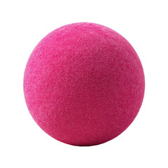 A vibrant, round, pink ball with a textured surface