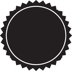  Official Round Stamp Silhouette Vector Illustration