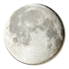 Elegant Silver Half Moon Illustration Isolated on White Background for Celestial Themed Designs
