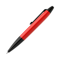 Red and black modern pen isolated on transparent background