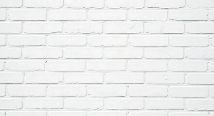 Fototapeta premium Textured white brick wall pattern with a weathered, aged surface and concrete block construction