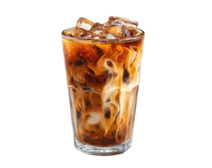 Iced coffee drink in a tall glass (5)