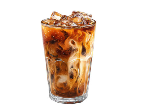 Iced coffee drink in a tall glass (5)