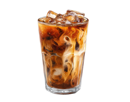 Iced coffee drink in a tall glass (5)