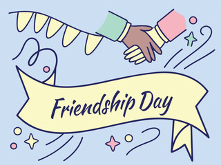Friendship Day Handshake Illustration Vector