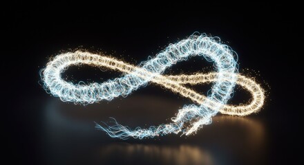 Infinity symbol glowing