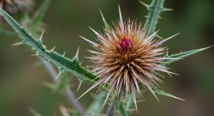 Close-up prickly seed head