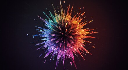 Abstract colorful burst