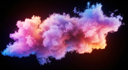Fototapeta premium Colorful cloud on black