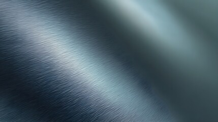 Abstract Brushed Blue Metal Texture Background with Diagonal Light Reflection and Gradient Sheen