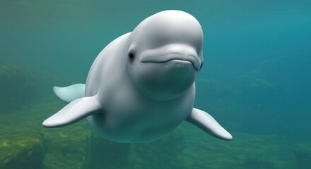 White whale underwater