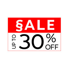 Sale discount sticker for business, big sale, special offer price tag vector illustration 