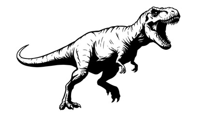 Obraz premium Vector Illustration of Tyrannosaurus Rex Roaring