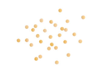 dry couscous scattered on white background, food healthy concept isolated