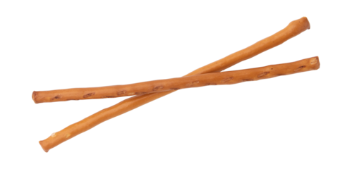 salty cracker pretzel sticks isolated on white background