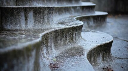 Abstract Stone Steps: A Symphony in Grey