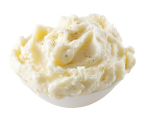 A comforting bowl of freshly made mashed potatoes, a delicious side dish.