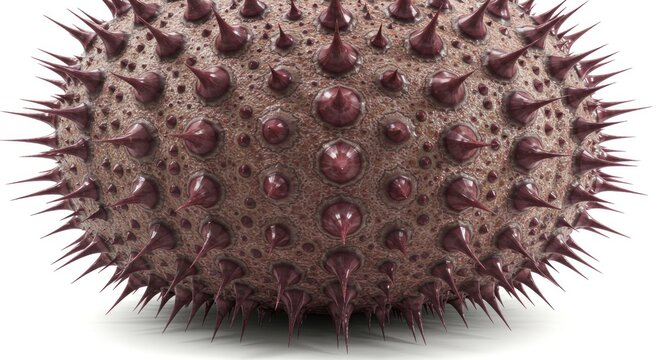 Spiky Orb on White - Powered by Adobe