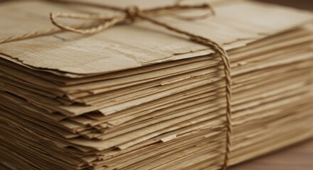 Stack of antique letters