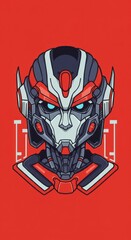 Futuristic robot head