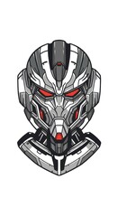 Futuristic robot head (1)