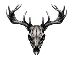 Deer Skull with Small Antlers
