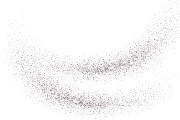 Abstract glitter dust isolated on transparent background for festive design concept