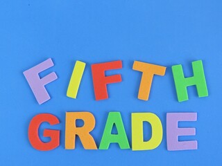 Multicolored eva foam letters form the expression 