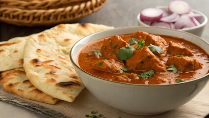 indian-butter-chicken-curry-with-naan-bread