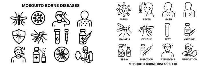 Understanding mosquito borne diseases and preventive measures through health icons and illustrations in public awareness campaign