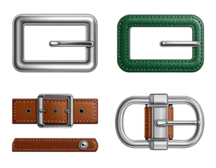 buckle icon set, backpack buckle vector, metal belt buckle vector icon, vector illus