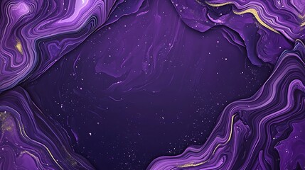 Obraz premium Abstract purple and gold fluid art design