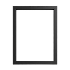 3d icon Black Picture Frame Empty Frame Rectangular Frame Border Template transparent png