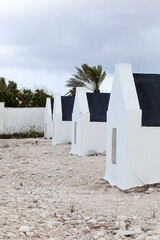 Historic White Slave Huts on Caribbean Coast