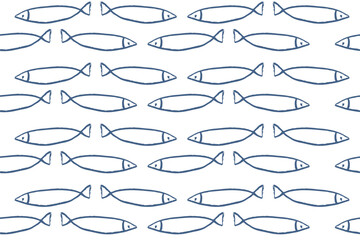 Kindergarten doodle seamless pattern. Montessori background for textile, wrapping paper, nursery design