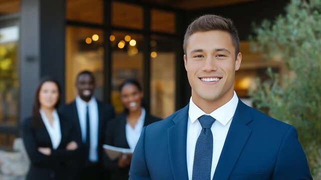 Diverse Wealth Management Team in a Corporate Environment
