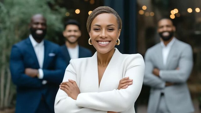Diverse Wealth Management Team in Corporate Environment