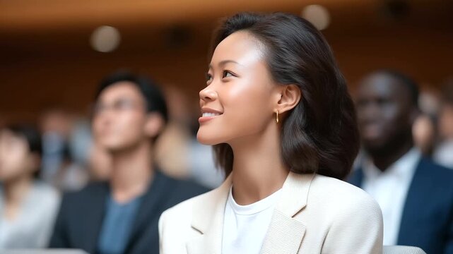 Inclusive Wealth Seminar with a Diverse Group in Soft Light