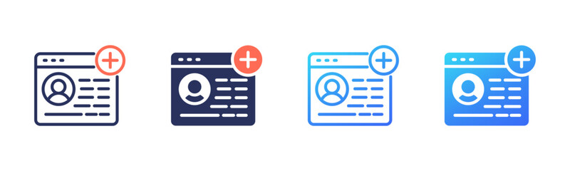 Add User icon sheet multi style collection