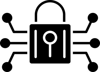 Cyber security icon, cyber security line icon – data protection, privacy, network security symbol,