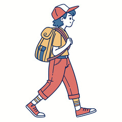 cartoon illustration of a man running