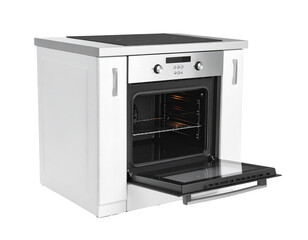 Fototapeta premium modern electric Oven white background