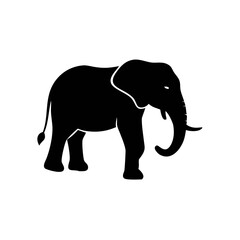 Black elephant silhouette Vector stock illustration